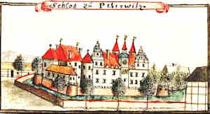 Schloss zu Peterwitz - Paac, widok oglny